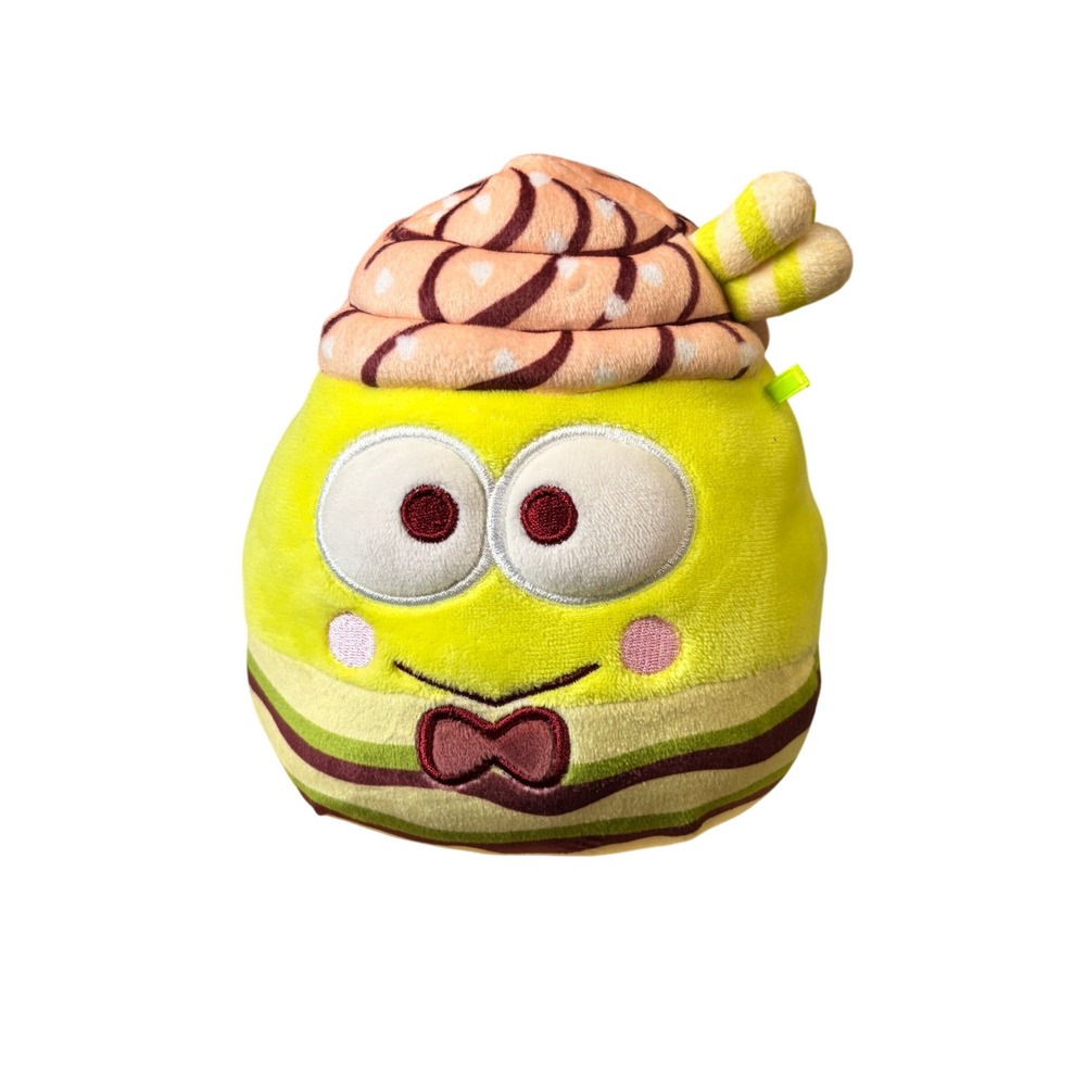 Sanrio Keroppi Squishmallow Dessert Frog Plush Lime Green 2022 Kawaii 6 Inch